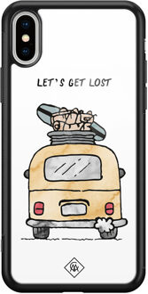 Casimoda iPhone XS Max glazen hardcase - Let's get lost Blauw