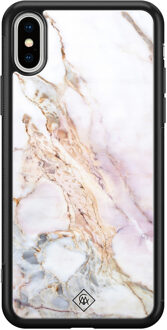 Casimoda iPhone XS Max glazen hardcase - Parelmoer marmer Multi