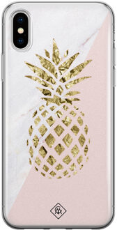 Casimoda iPhone XS Max siliconen hoesje - Ananas Roze