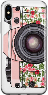 Casimoda iPhone XS Max siliconen hoesje - Hippie camera Roze