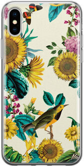 Casimoda iPhone XS Max siliconen hoesje - Sunflowers Geel