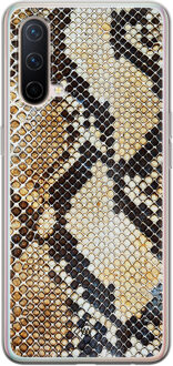 Casimoda OnePlus Nord CE 5G siliconen hoesje - Golden snake Goudkleurig