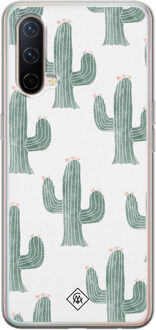 Casimoda OnePlus Nord CE 5G siliconen telefoonhoesje - Cactus print Groen