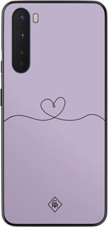 Casimoda OnePlus Nord hoesje - Hart lila Bruin/beige