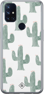 Casimoda OnePlus Nord N10 5G siliconen telefoonhoesje - Cactus print Groen