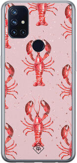 Casimoda OnePlus Nord N10 5G siliconen telefoonhoesje - Lobster all the way Roze