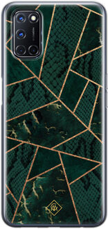 Casimoda Oppo A52 siliconen hoesje - Abstract groen