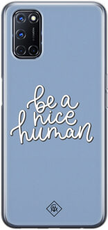 Casimoda Oppo A52 siliconen hoesje - Be a nice human Paars