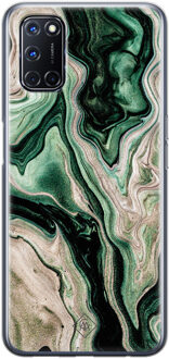 Casimoda Oppo A52 siliconen hoesje - Green waves Groen