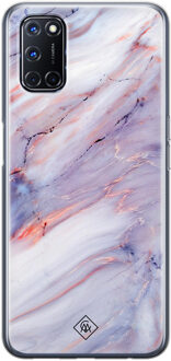 Casimoda Oppo A52 siliconen hoesje - Marmer paars