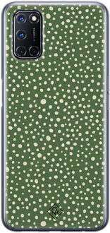 Casimoda Oppo A72 siliconen hoesje - Green dots Groen