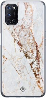Casimoda Oppo A72 siliconen hoesje - Marmer goud Goudkleurig