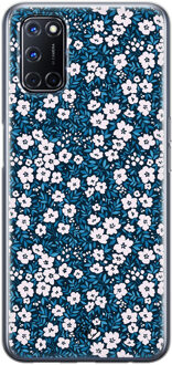 Casimoda Oppo A92 siliconen hoesje - Bloemen blauw