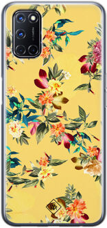 Casimoda Oppo A92 siliconen hoesje - Floral days Geel