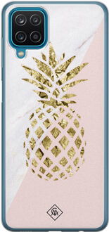 Casimoda Samsung Galaxy A12 siliconen hoesje - Ananas Roze