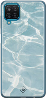 Casimoda Samsung Galaxy A12 siliconen hoesje - Aqua Blauw
