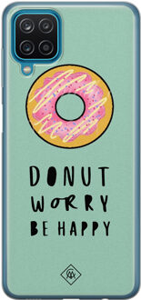 Casimoda Samsung Galaxy A12 siliconen hoesje - Donut worry Roze