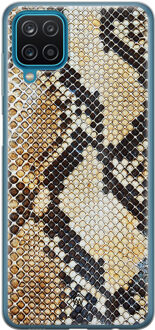 Casimoda Samsung Galaxy A12 siliconen hoesje - Golden snake Goudkleurig