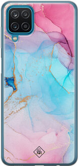 Casimoda Samsung Galaxy A12 siliconen hoesje - Marble colorbomb Multi