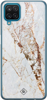 Casimoda Samsung Galaxy A12 siliconen hoesje - Marmer goud Goudkleurig