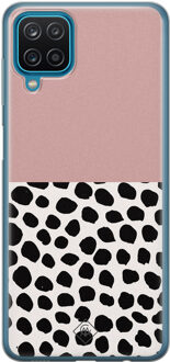 Casimoda Samsung Galaxy A12 siliconen hoesje - Pink dots Roze