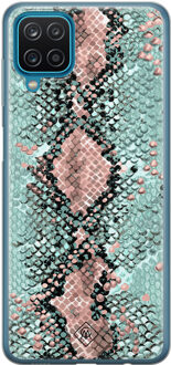 Casimoda Samsung Galaxy A12 siliconen hoesje - Snake pastel Mint