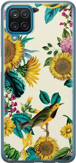 Casimoda Samsung Galaxy A12 siliconen hoesje - Sunflowers Geel