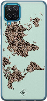 Casimoda Samsung Galaxy A12 siliconen hoesje - Wild world Blauw