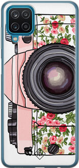 Casimoda Samsung Galaxy A12 siliconen telefoonhoesje - Hippie camera Roze