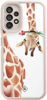 Casimoda Samsung Galaxy A13 4G beige case - Giraffe Bruin/beige
