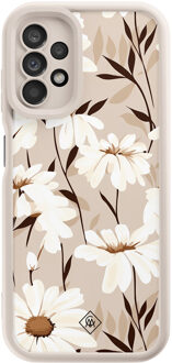 Casimoda Samsung Galaxy A13 4G beige case - In bloom Bruin/beige
