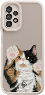 Casimoda Samsung Galaxy A13 4G beige case - Kat Bruin/beige