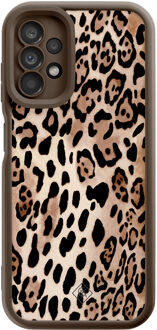 Casimoda Samsung Galaxy A13 4G bruine case - Golden wildcat Bruin/beige