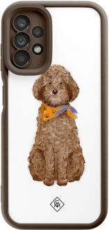 Casimoda Samsung Galaxy A13 4G bruine case - Labradoodle Bruin/beige