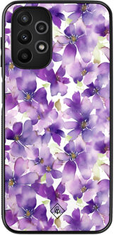 Casimoda Samsung Galaxy A13 4G hoesje - Floral violet Paars
