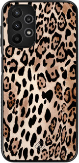 Casimoda Samsung Galaxy A13 4G hoesje - Golden wildcat Zwart