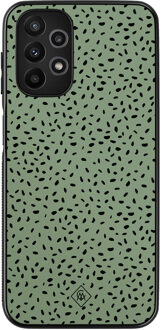 Casimoda Samsung Galaxy A13 4G hoesje - Green confetti Groen