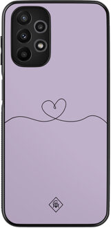Casimoda Samsung Galaxy A13 4G hoesje - Hart lila Bruin/beige