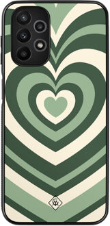 Casimoda Samsung Galaxy A13 4G hoesje - Hart swirl groen