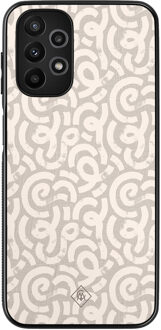 Casimoda Samsung Galaxy A13 4G hoesje - Ivory abstraction Bruin/beige