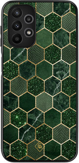 Casimoda Samsung Galaxy A13 4G hoesje - Kubus groen