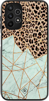 Casimoda Samsung Galaxy A13 4G hoesje - Luipaard marmer mint