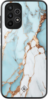Casimoda Samsung Galaxy A13 4G hoesje - Marmer lichtblauw