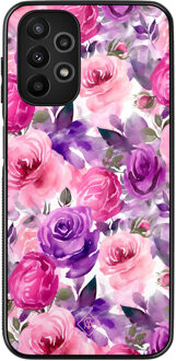 Casimoda Samsung Galaxy A13 4G hoesje - Rosy blooms Roze