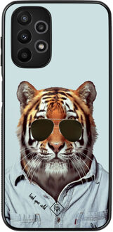 Casimoda Samsung Galaxy A13 4G hoesje - Tijger wild Blauw