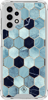 Casimoda Samsung Galaxy A13 4G shockproof hoesje - Blue cubes