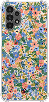 Casimoda Samsung Galaxy A13 4G shockproof hoesje - Blue gardens Blauw
