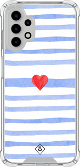 Casimoda Samsung Galaxy A13 4G shockproof hoesje - Blue love lines
