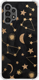 Casimoda Samsung Galaxy A13 4G shockproof hoesje - Counting the stars Bruin/beige