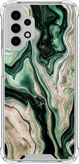 Casimoda Samsung Galaxy A13 4G shockproof hoesje - Green waves